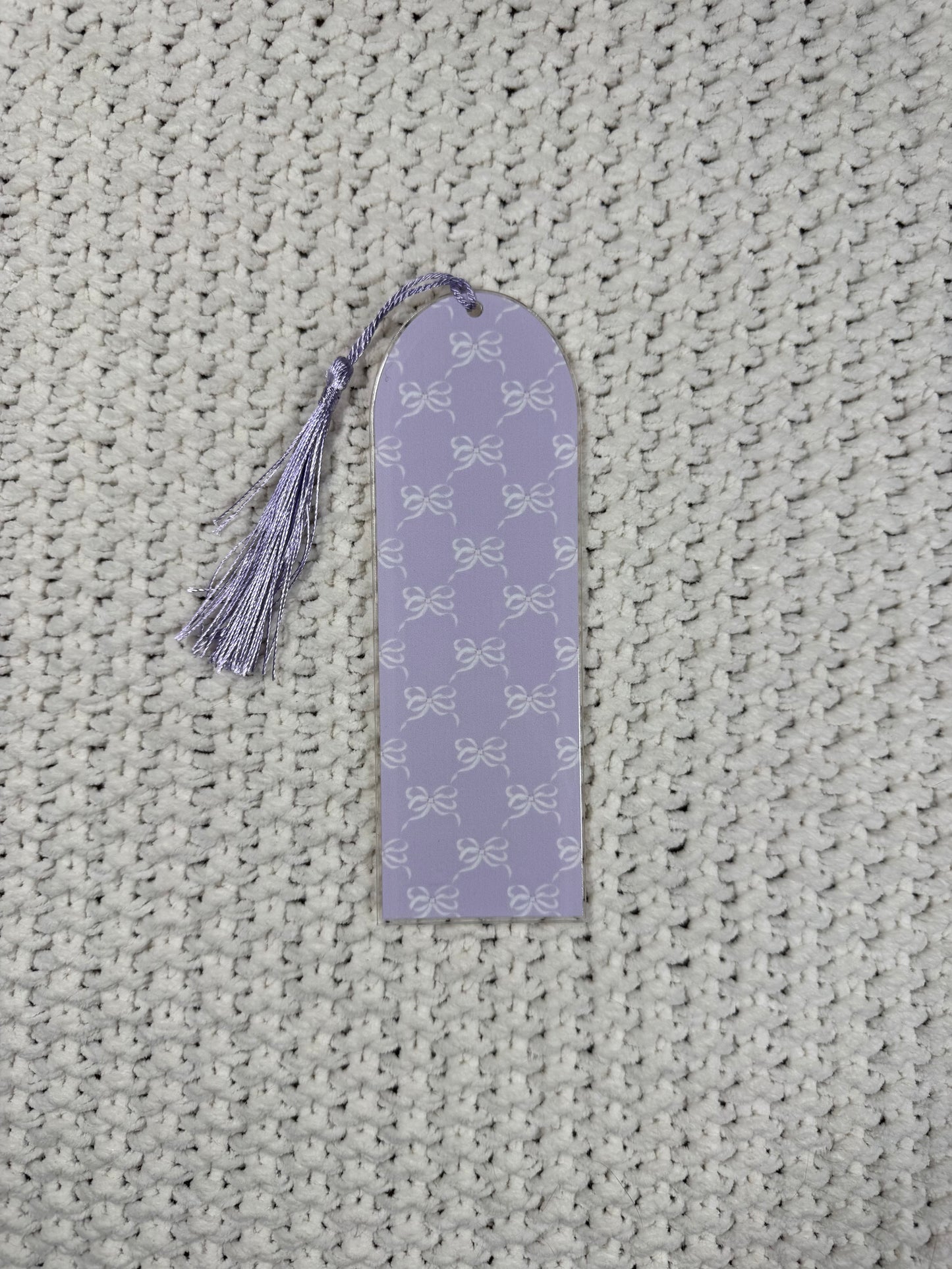 Lavender Bows Acrylic Bookmark