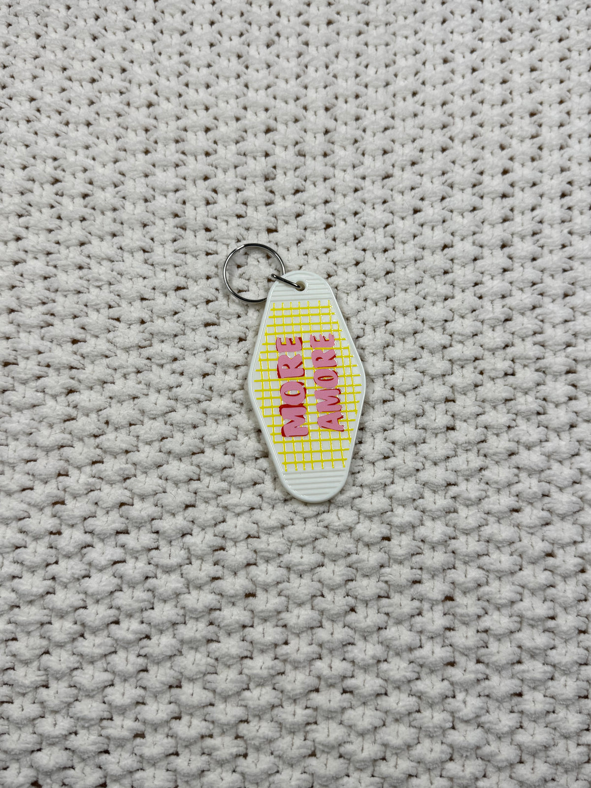 White Keychain - More Amore Design