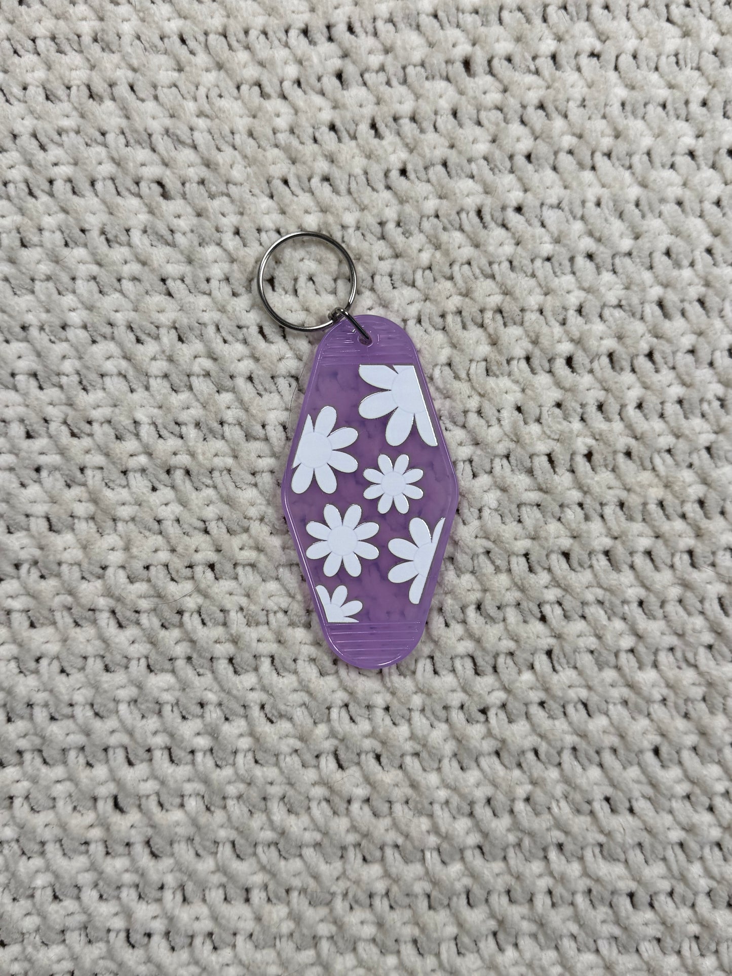 Translucent Purple Keychain - Daisy Design