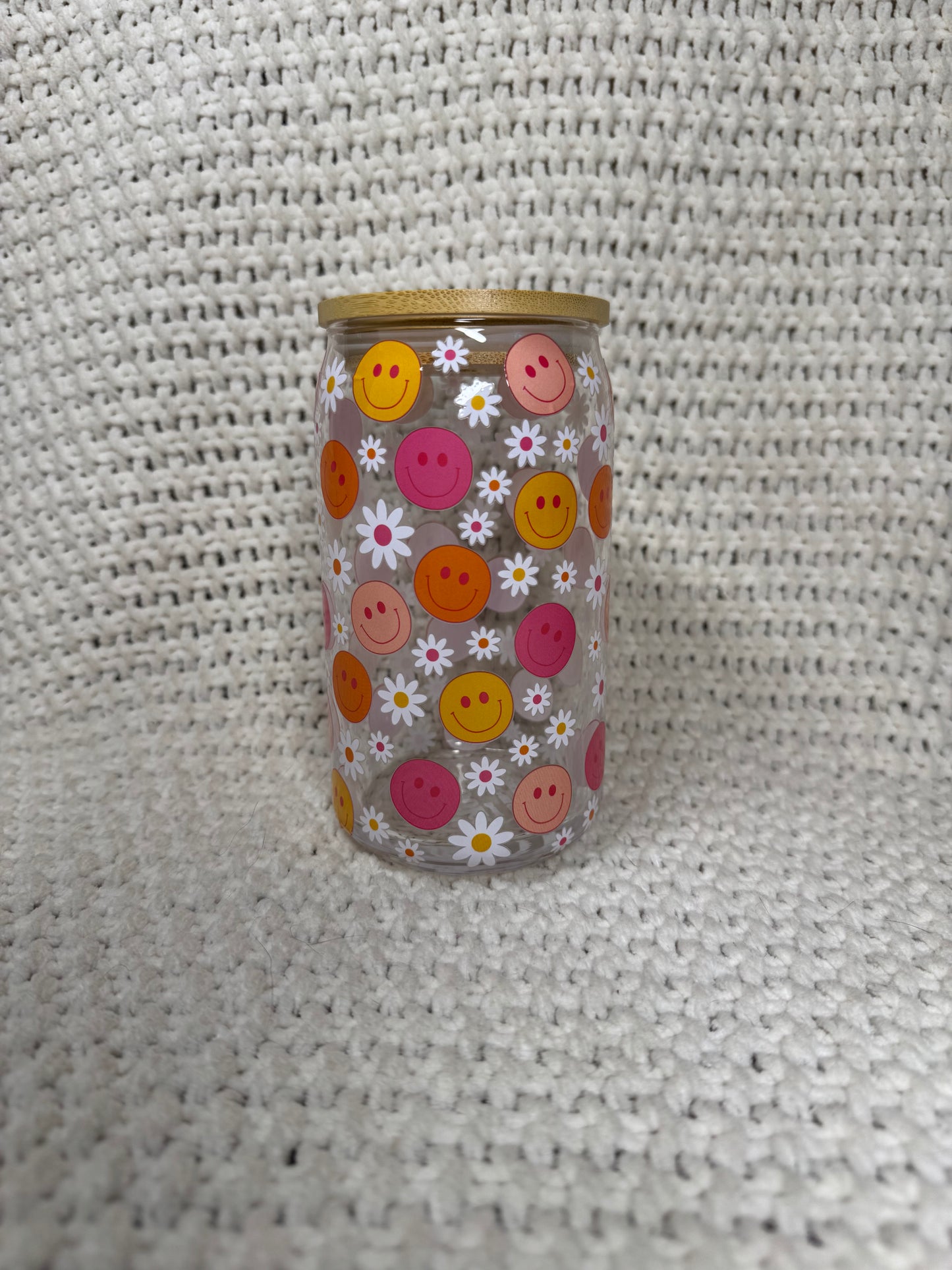 Smiley Face and Daisies Cup