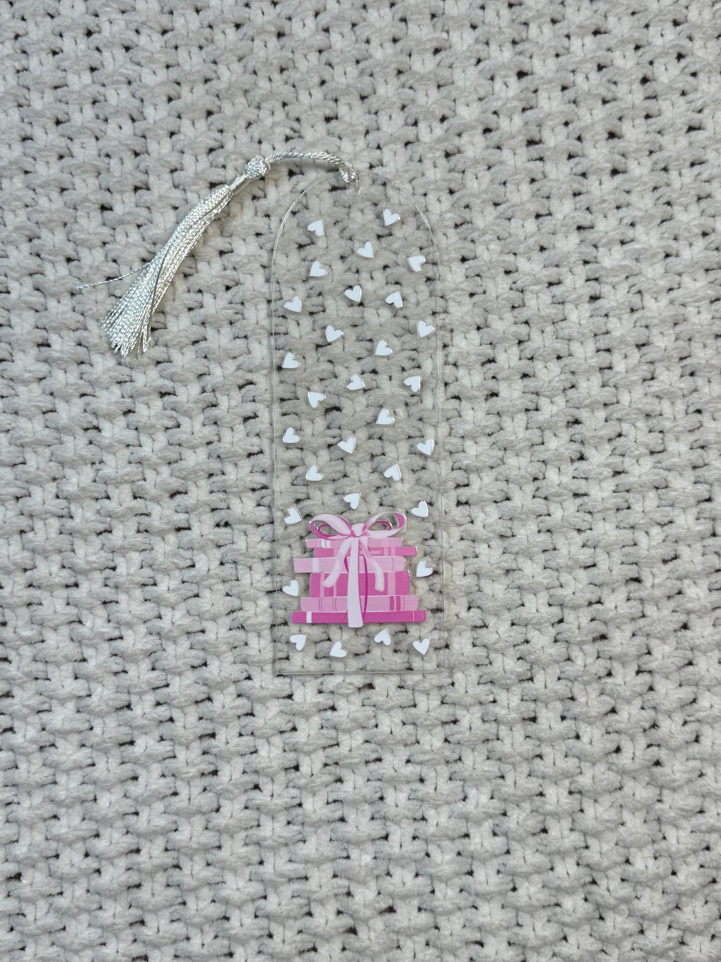Books & Hearts Acrylic Bookmark