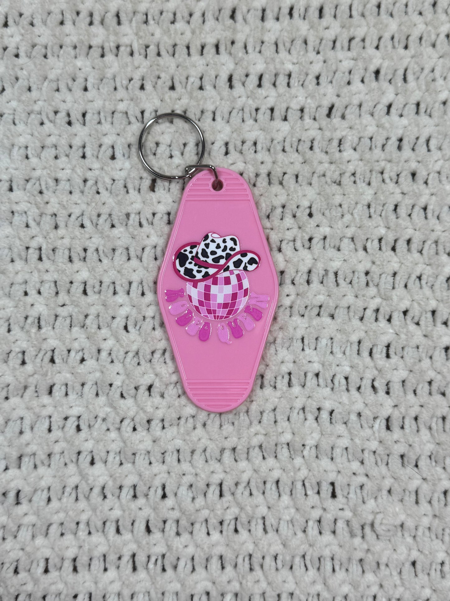 Pink Keychain - Rodeo Queen Design