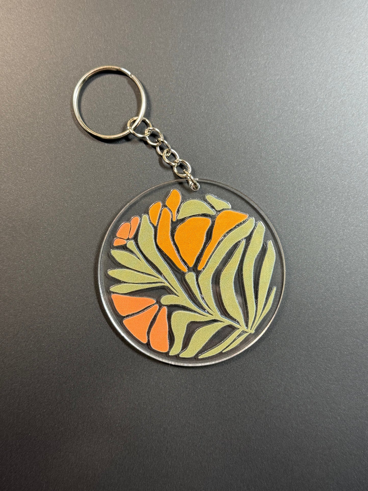 Plant Leaves Acrylic Keychain