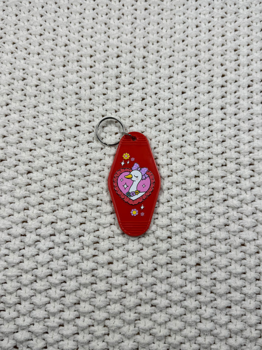 Red Keychain - Goose Design