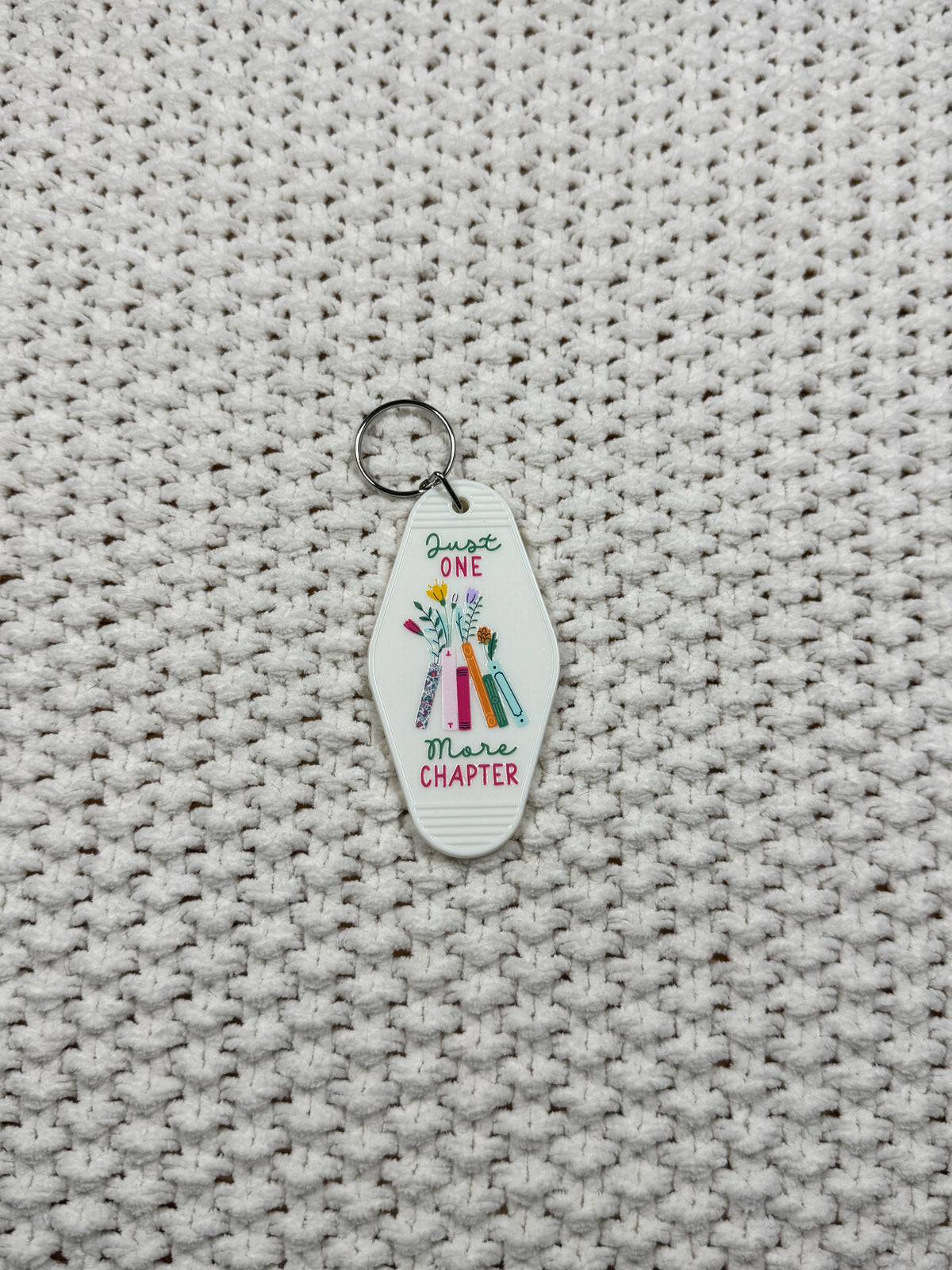 White Keychain - Just One More Chapter Design