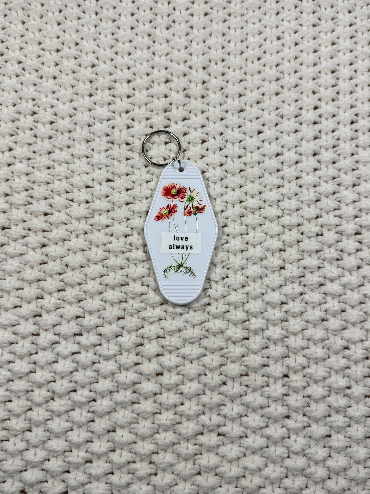 White Keychain - Love Always Design