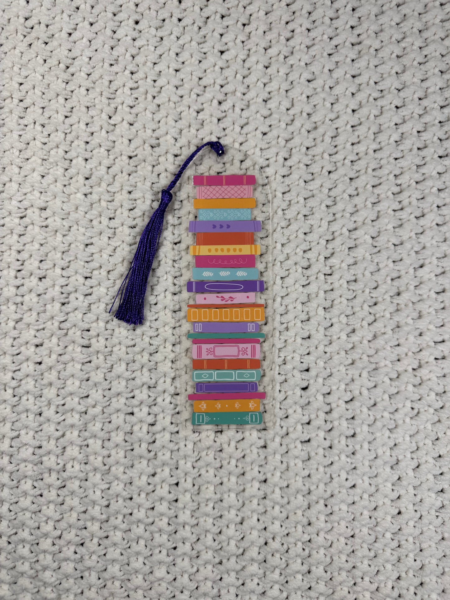 Book Stack Acrylic Bookmark