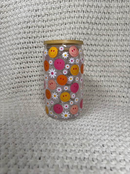 Smiley Face and Daisies Cup