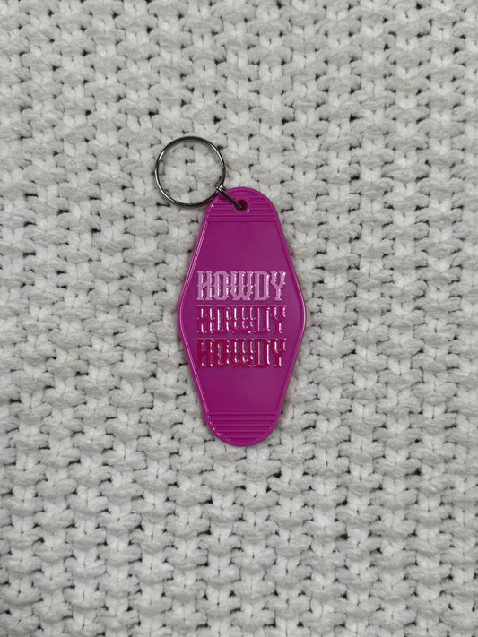 Fuchsia Keychain - Howdy Design