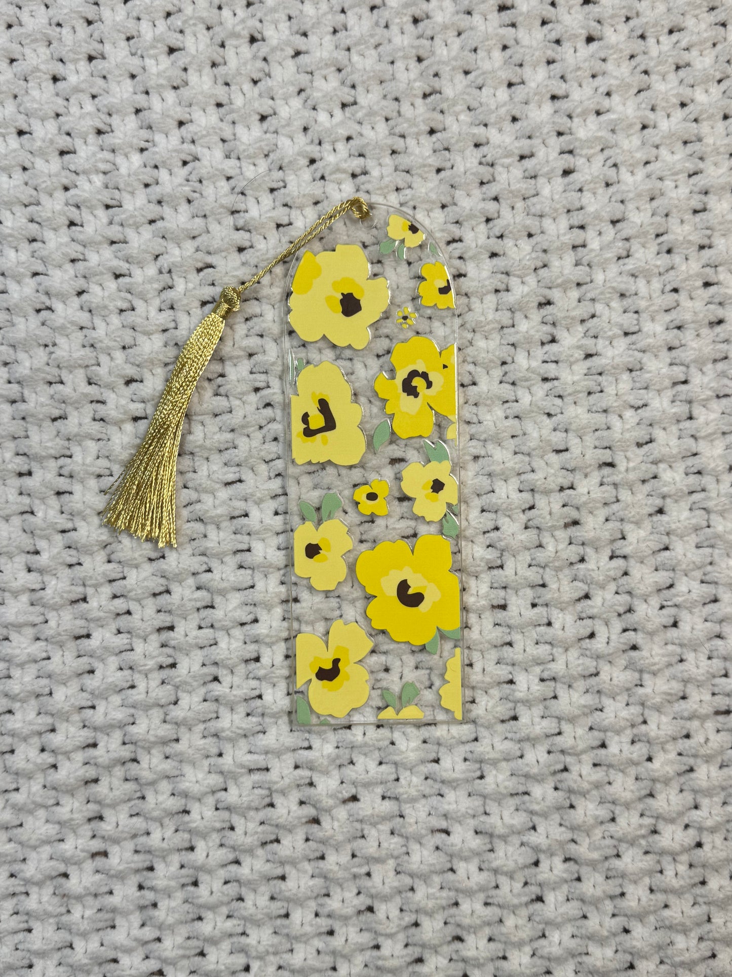 Pansies Acrylic Bookmark