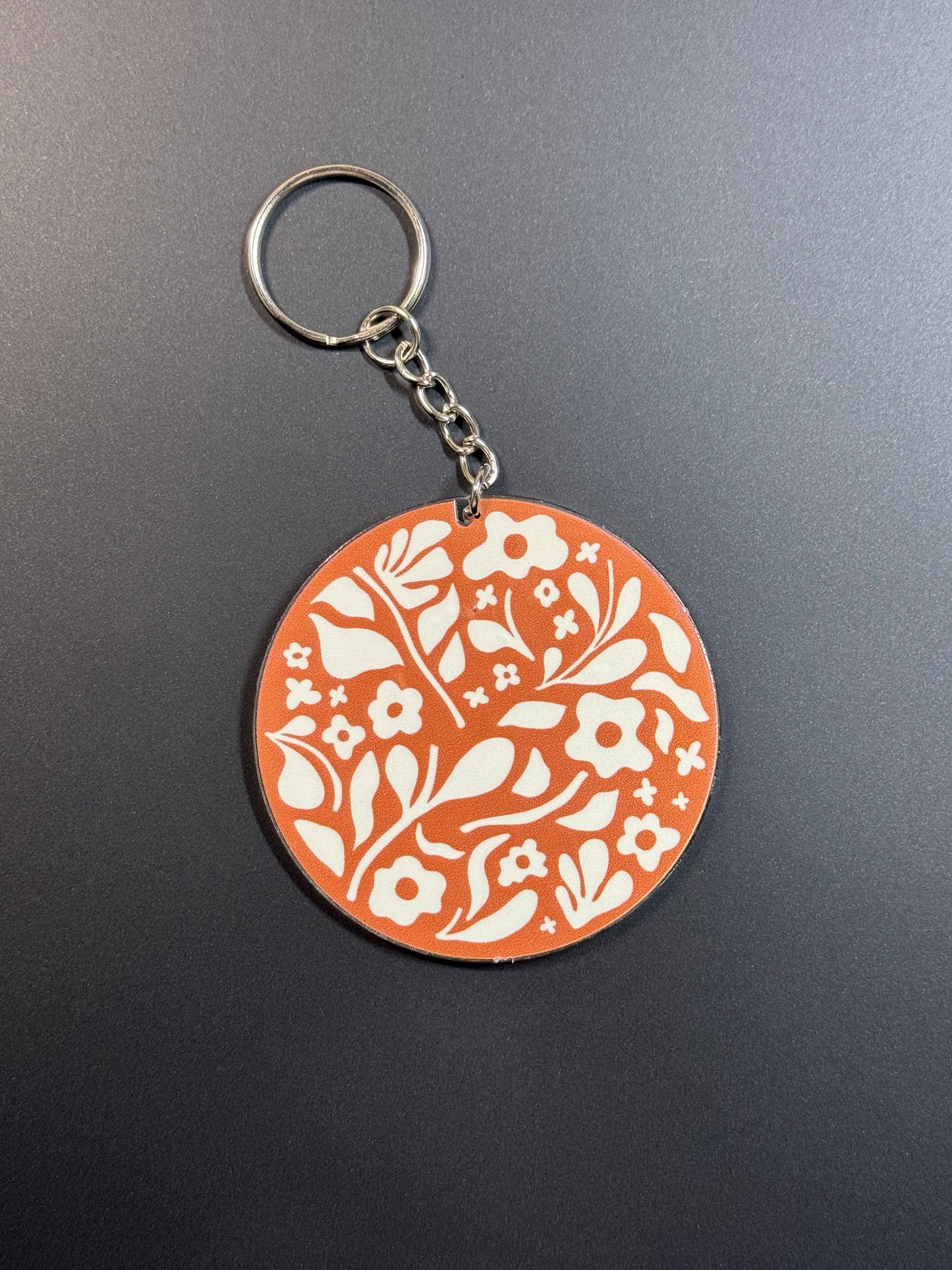 Floral Acrylic Keychain