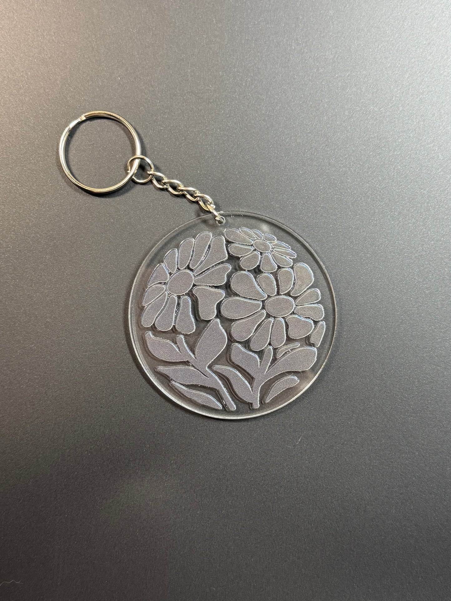 Floral Acrylic Keychain