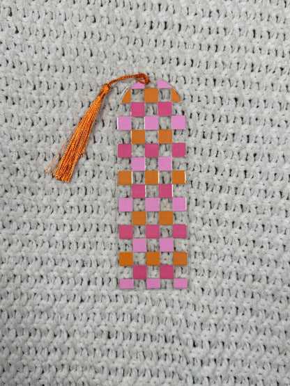Colorful Checkered Acrylic Bookmark